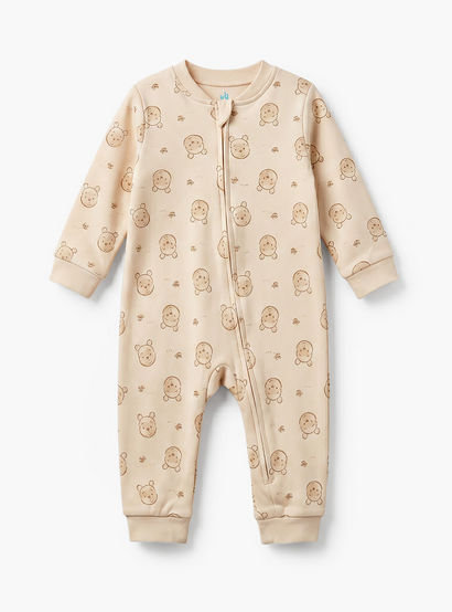 Pack of 3 Disney Cotton Mandarin Collar Long Sleeves Sleepsuit with Winnie the Pooh Print-baby-boys-clothing-nightwear-sleepsuits-image-3