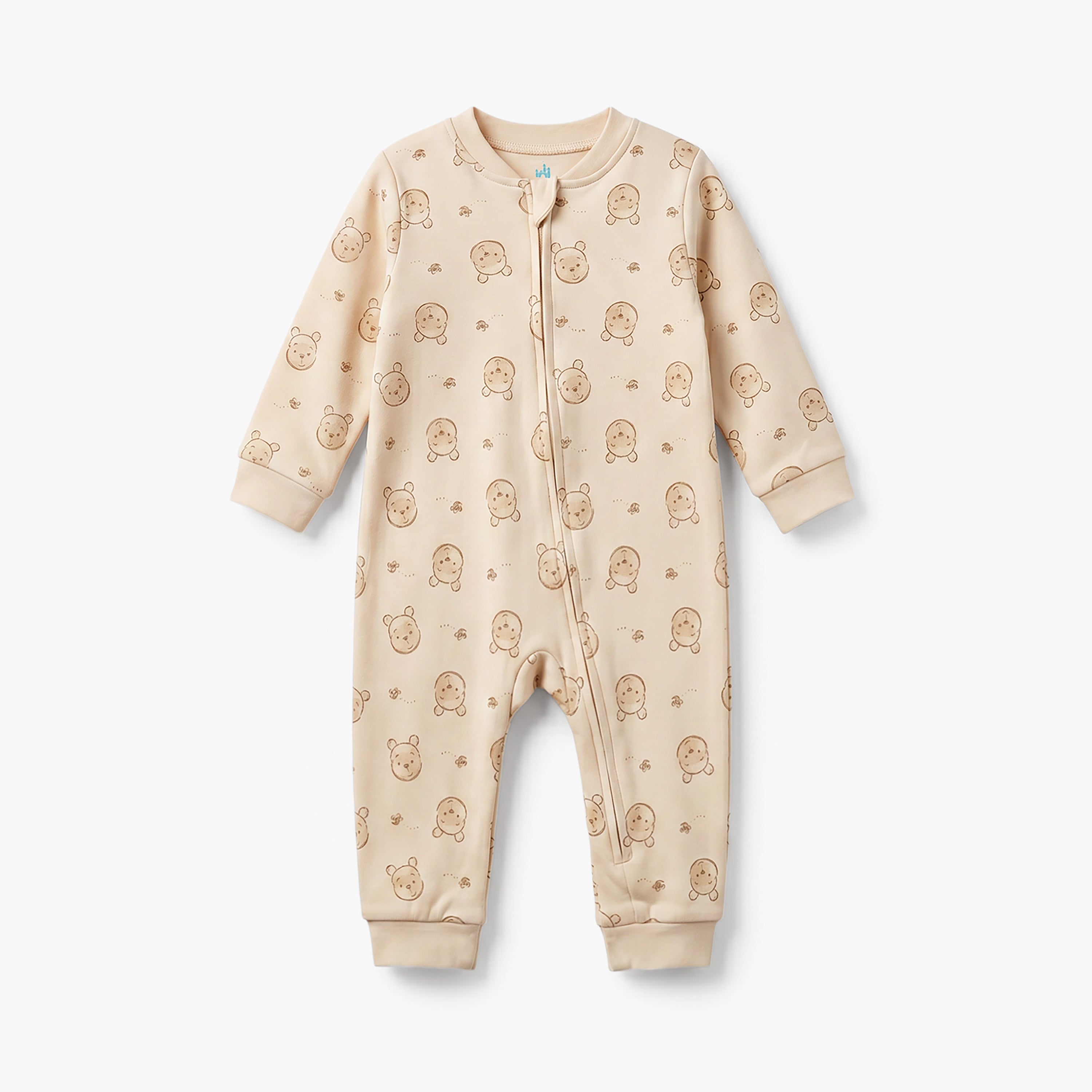 Pack of 3 Disney Cotton Mandarin Collar Long Sleeves Sleepsuit with Winnie the Pooh Print