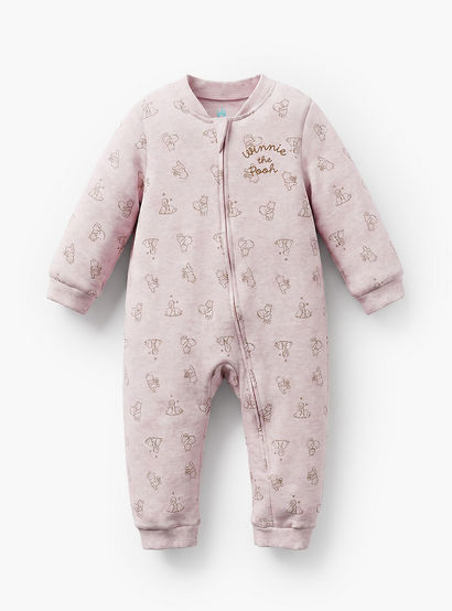 Pack of 3 Disney Cotton Mandarin Collar Long Sleeves Sleepsuit with Winnie the Pooh Print-baby-boys-clothing-nightwear-sleepsuits-image-4