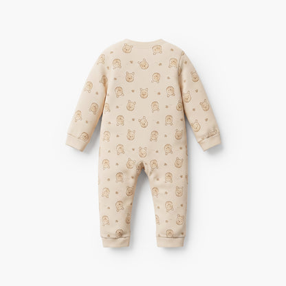 Pack of 3 Disney Cotton Mandarin Collar Long Sleeves Sleepsuit with Winnie the Pooh Print