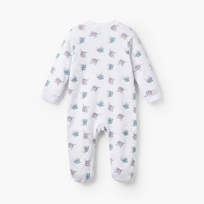 Pack of 3 Disney Cotton Mandarin Collar Long Sleeve Sleepsuit with Stitch and Angel Print
