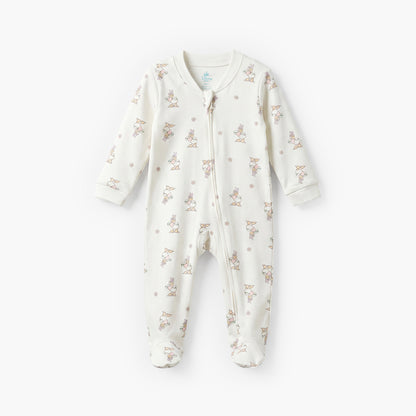 Pack of 3 Disney Cotton Mandarin Collar Long Sleeve Sleepsuit with Daisy Duck Print