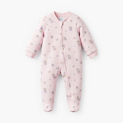 Pack of 3 Disney Cotton Mandarin Collar Long Sleeve Sleepsuit with Daisy Duck Print