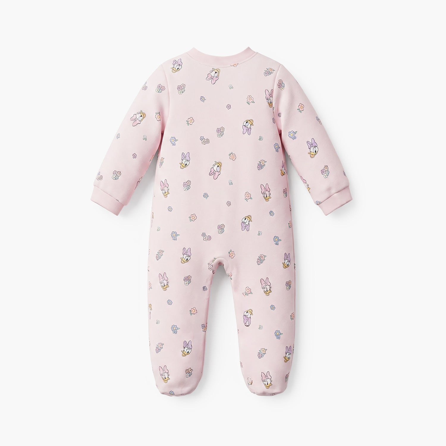 Pack of 3 Disney Cotton Mandarin Collar Long Sleeve Sleepsuit with Daisy Duck Print