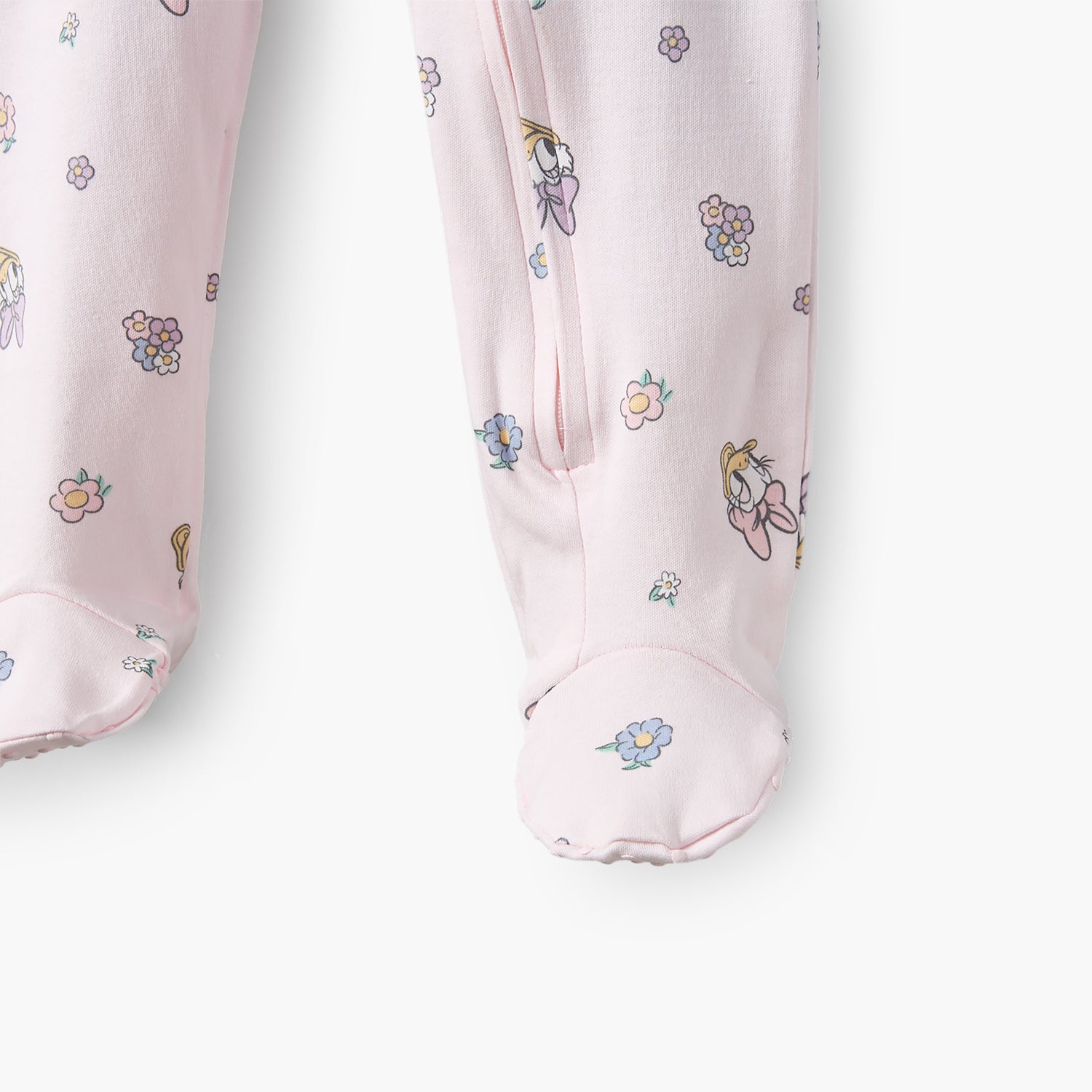 Pack of 3 Disney Cotton Mandarin Collar Long Sleeve Sleepsuit with Daisy Duck Print