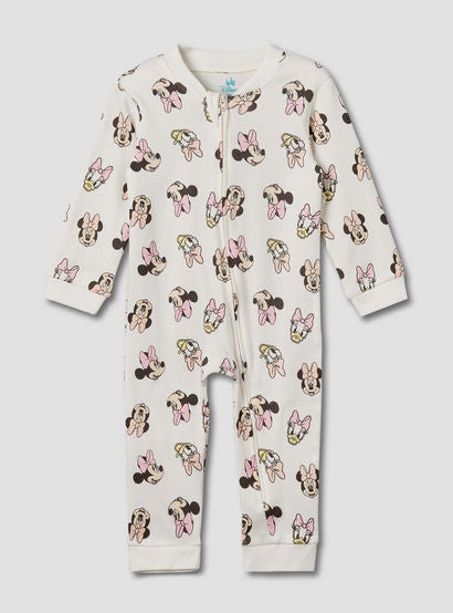 Pack of 3 Disney Cotton Mandarin Collar Long Sleeve Sleepsuit with Minnie Mouse and Daisy Duck Print-baby-girls-clothing-nightwear-sleepsuits-image-4