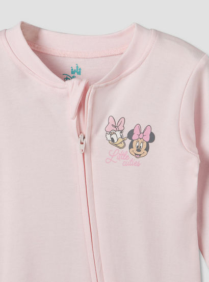 Pack of 3 Disney Cotton Mandarin Collar Long Sleeve Sleepsuit with Minnie Mouse and Daisy Duck Print-baby-girls-clothing-nightwear-sleepsuits-image-6