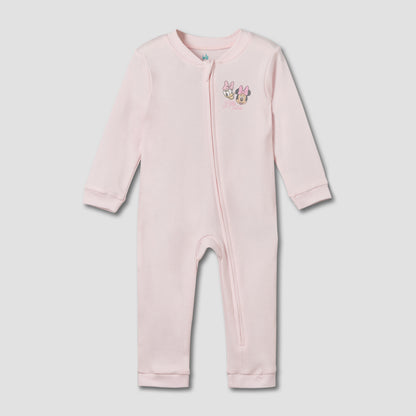 Pack of 3 Disney Cotton Mandarin Collar Long Sleeve Sleepsuit with Minnie Mouse and Daisy Duck Print