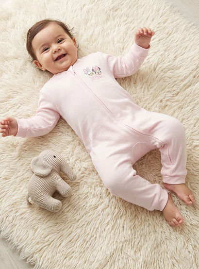 Pack of 3 Disney Cotton Mandarin Collar Long Sleeve Sleepsuit with Minnie Mouse and Daisy Duck Print-baby-girls-clothing-nightwear-sleepsuits-image-2