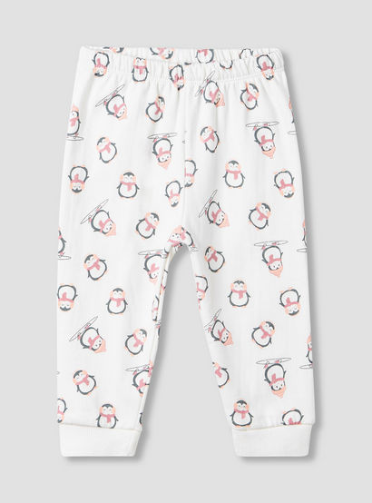 Juniors Pyjama Set with Penguin Applique - Cotton - Long Sleeves - Crew Neck-baby-girls-clothing-nightwear-pyjamasets-image-3
