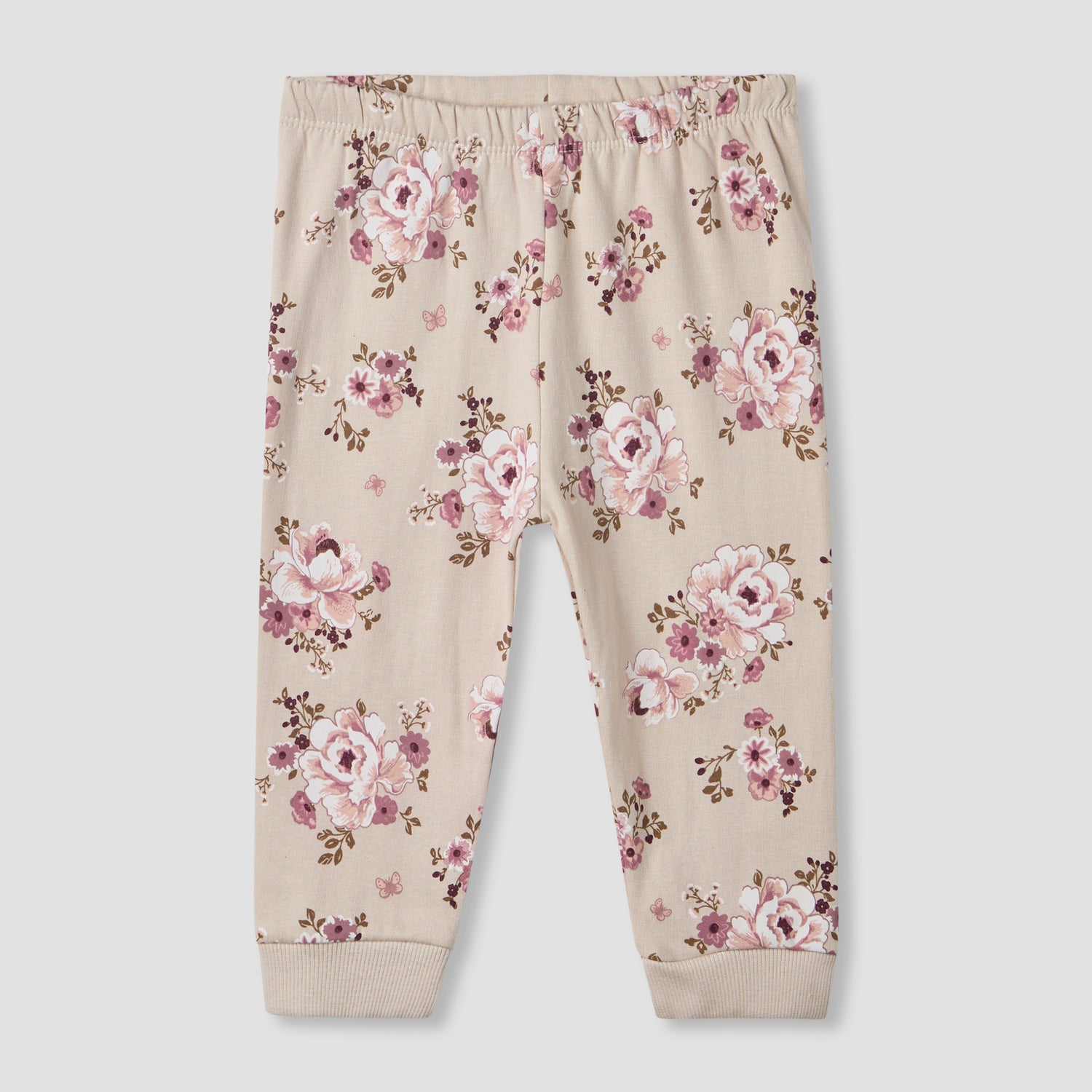 Juniors Pyjama Set with Floral Print - Cotton - Long Sleeves - Round Neck
