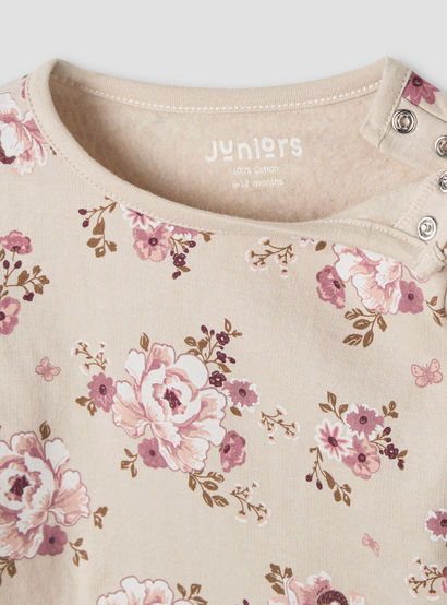 Juniors Pyjama Set with Floral Print - Cotton - Long Sleeves - Round Neck-baby-girls-clothing-nightwear-pyjamasets-image-4