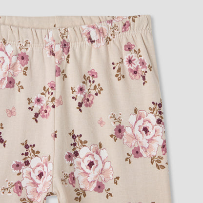 Juniors Pyjama Set with Floral Print - Cotton - Long Sleeves - Round Neck