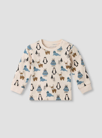 Juniors Pyjama Set with Arctic Animal Print - Cotton - Long Sleeves - Crew Neck-baby-boys-clothing-nightwear-pyjamasets-image-2