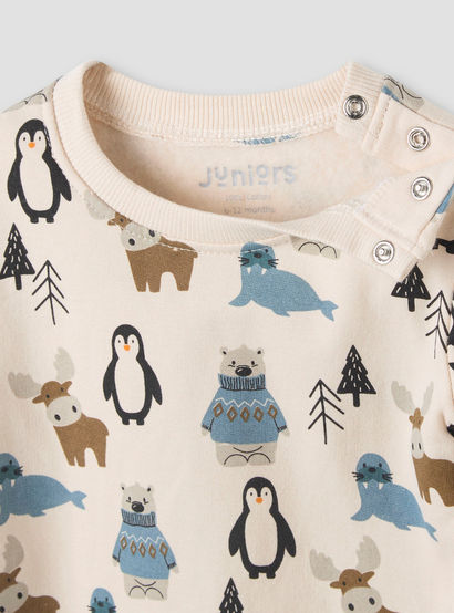 Juniors Pyjama Set with Arctic Animal Print - Cotton - Long Sleeves - Crew Neck-baby-boys-clothing-nightwear-pyjamasets-image-4
