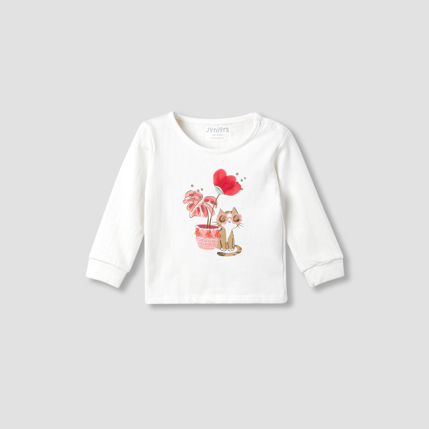 Juniors Printed Long Sleeve T-shirt and Pyjama Set