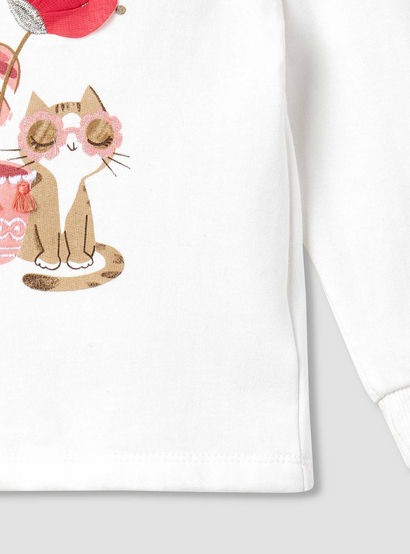 Juniors Printed Long Sleeve T-shirt and Pyjama Set-baby-girls-clothing-nightwear-pyjamasets-image-5