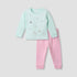 Juniors Pyjama Set with Embroidery - Cotton - Long Sleeves - Round Neck - Multicolour / 18-24 mths