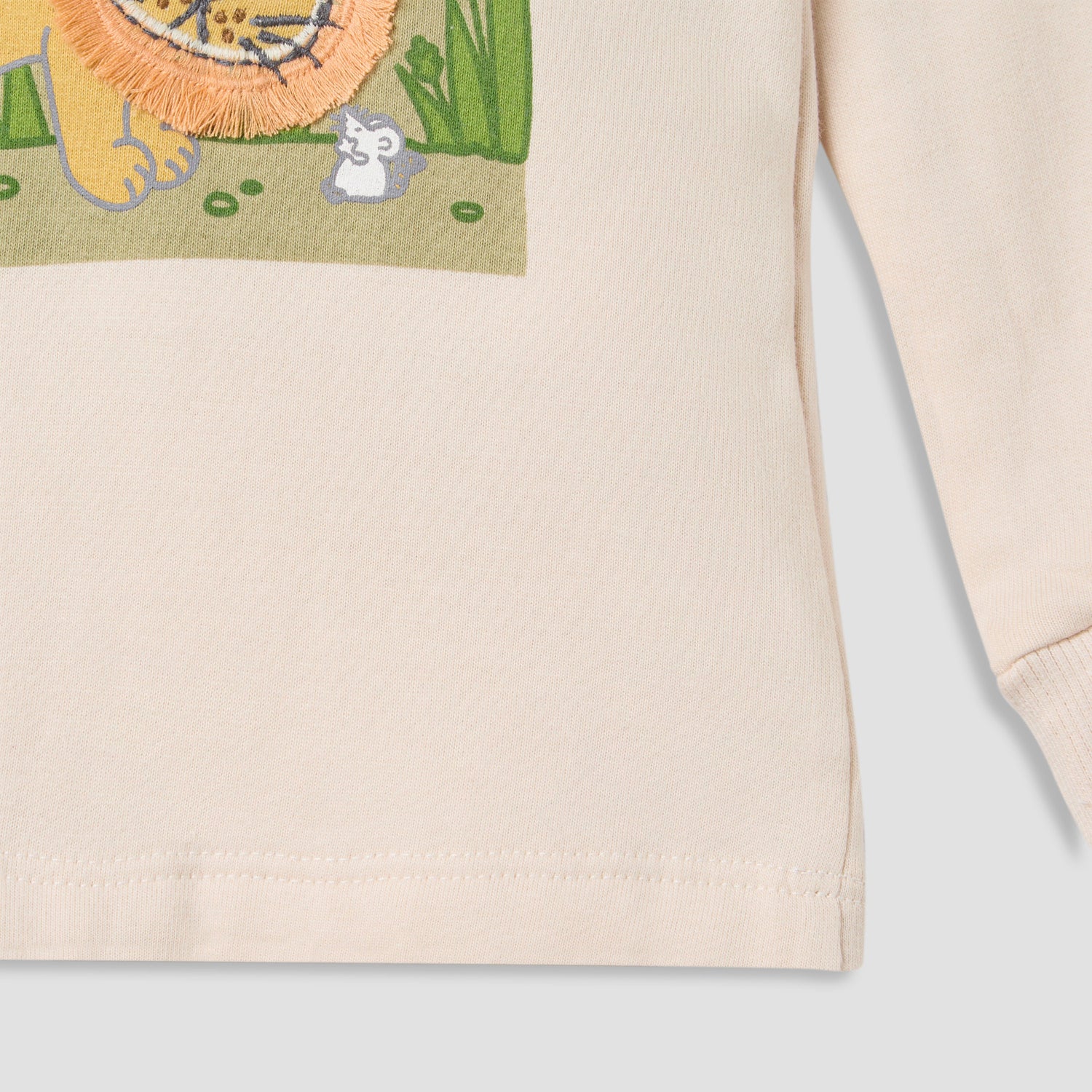 Juniors Pyjama Set with Animal Applique Detail - Cotton - Long Sleeves - Crew Neck