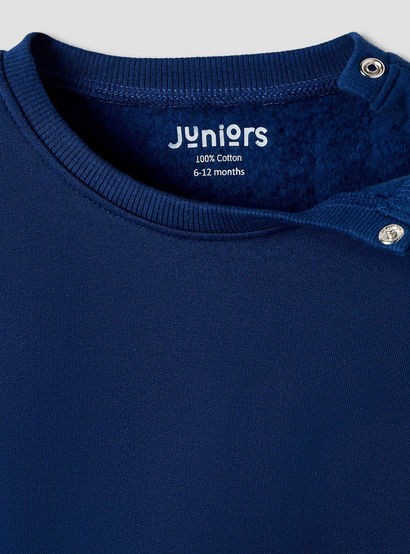 Juniors Elephant Embroidered T-shirt and Pyjama Set-baby-boys-clothing-nightwear-pyjamasets-image-4
