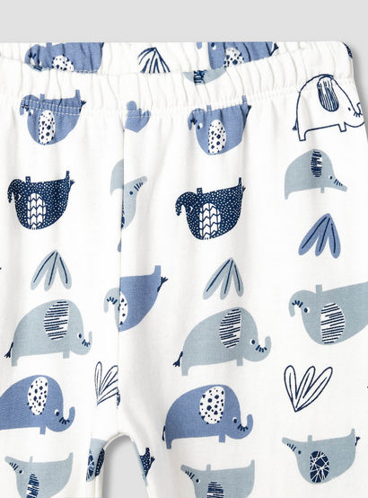 Juniors Elephant Embroidered T-shirt and Pyjama Set-baby-boys-clothing-nightwear-pyjamasets-image-6