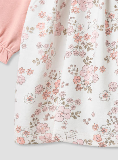 Juniors Peter Pan Collar Long Sleeves Dress with Floral Print-baby-girls-clothing-dressesandjumpsuits-image-5