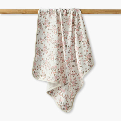 Juniors Receiving Blanket with Floral Print - Pink / Newborn