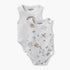 Juniors Assorted Sleeveless Bodysuit with Button Closure - Set of 2 - Grey / 12-18 mths