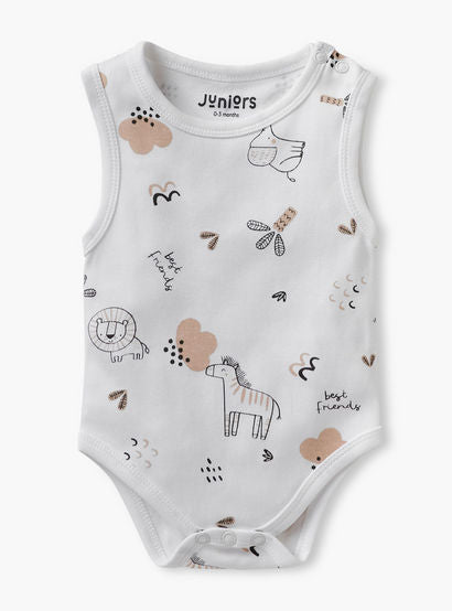Juniors Assorted Sleeveless Bodysuit with Button Closure - Set of 2-baby-girls-clothing-bodysuits-image-2
