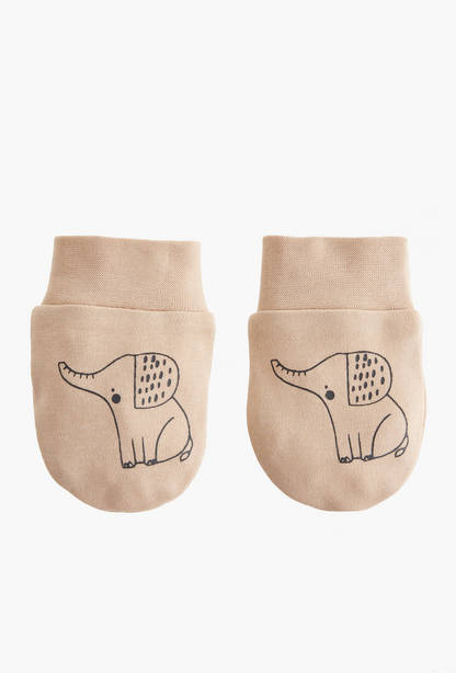Juniors Elephant Print Mittens-undefined-image-1