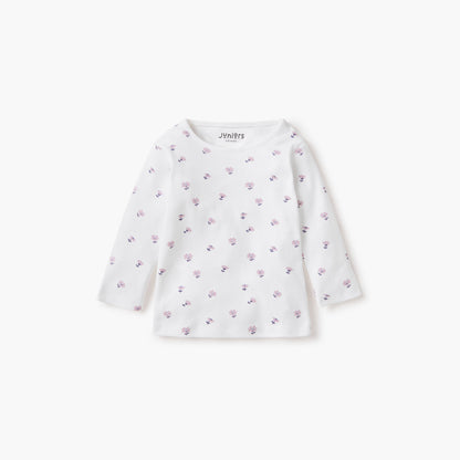 Juniors Floral Print T-shirt with Long Sleeves - Set of 2