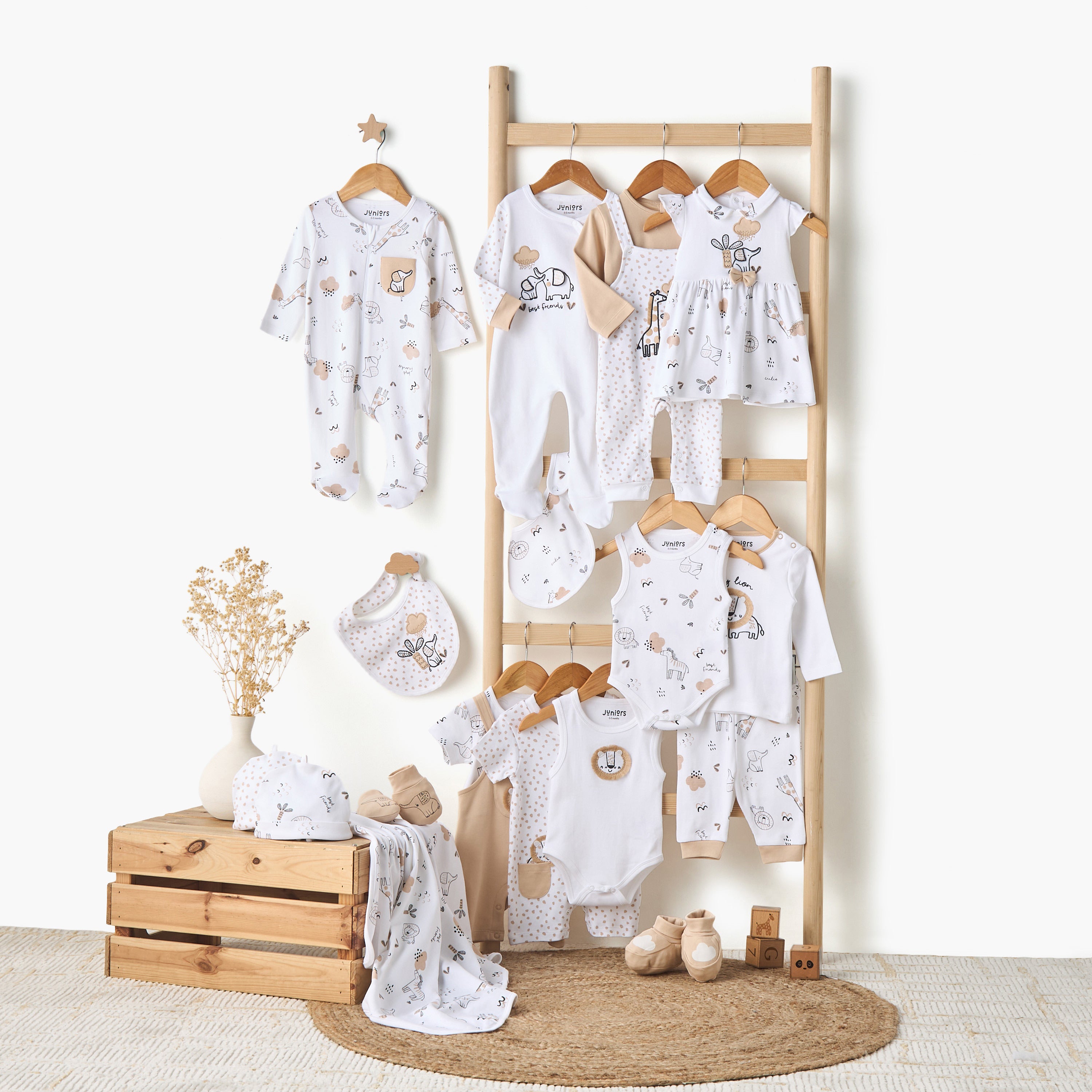 Juniors Animal Print A-line Dress with Collar and Short Sleeves