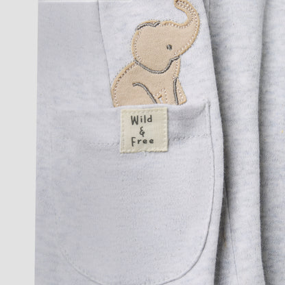 Juniors Boys Dungaree and T-shirt Set with Snap Button Closure - Cotton - Short Sleeve - Round Neck