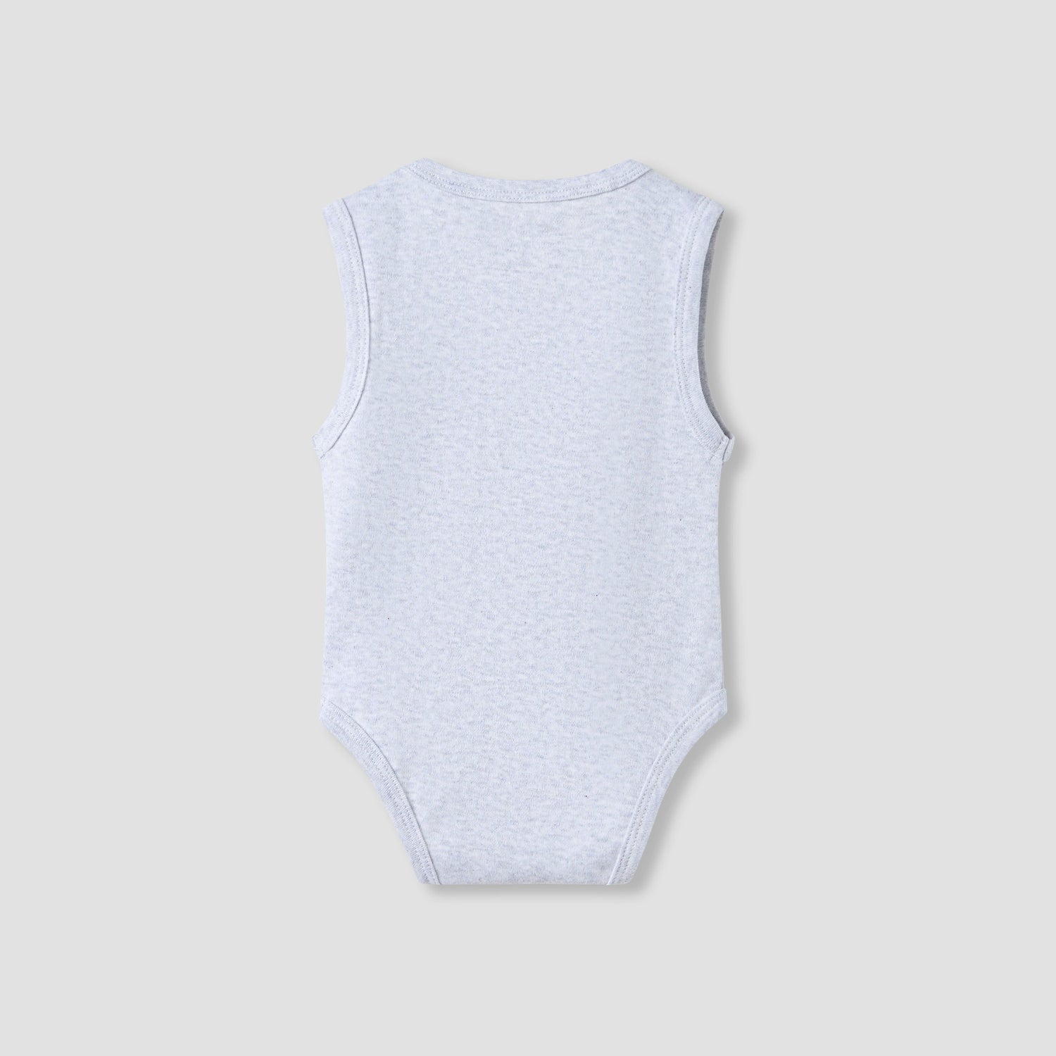 Juniors Printed Sleeveless Bodysuit with Snap Button Closure