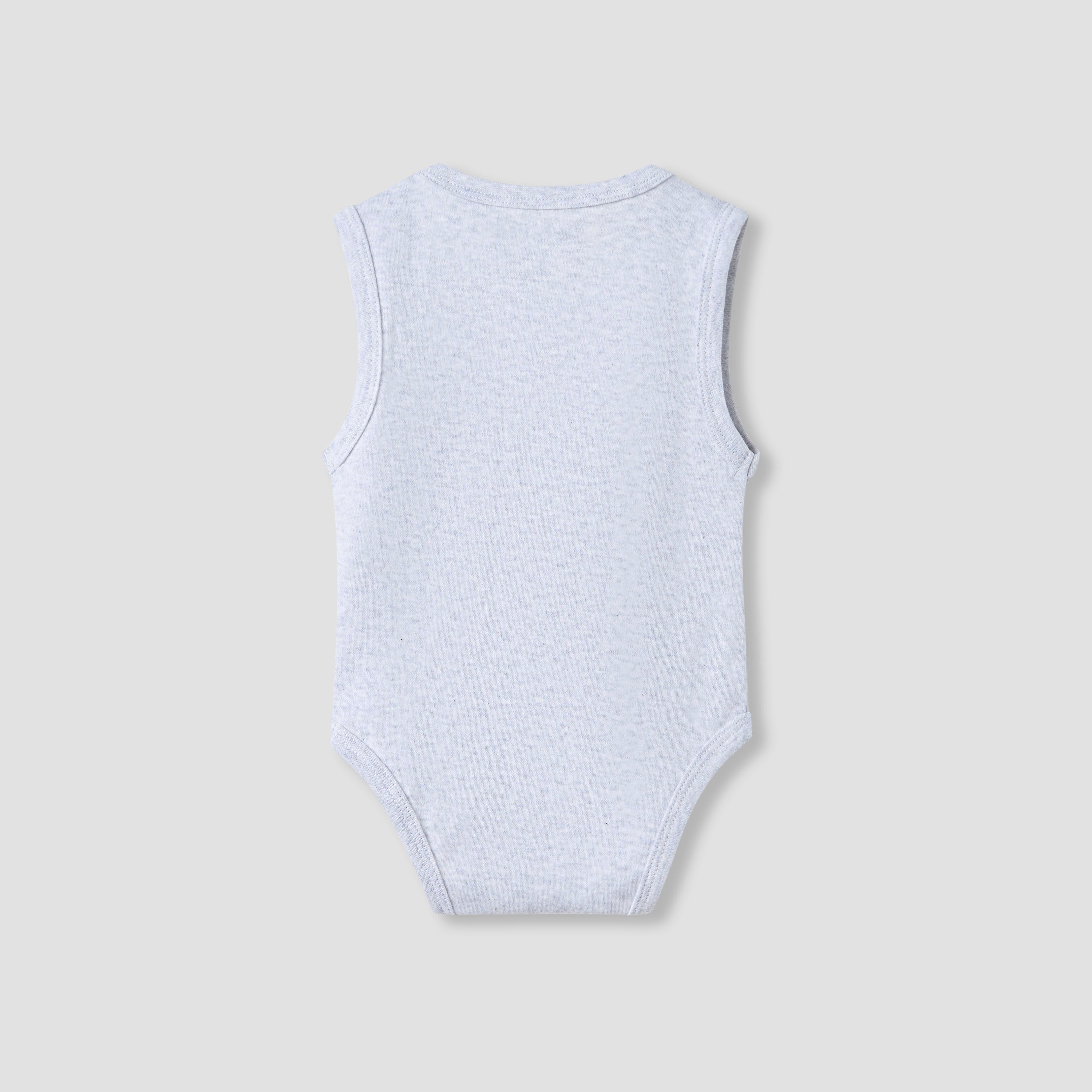 Juniors Printed Sleeveless Bodysuit with Snap Button Closure