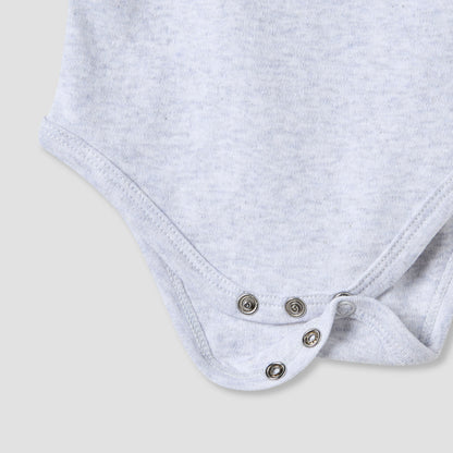 Juniors Printed Sleeveless Bodysuit with Snap Button Closure