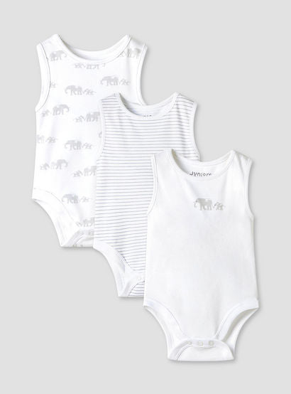 Juniors Printed Sleeveless Bodysuit - Set of 3-baby-boys-clothing-multipacks-image-1