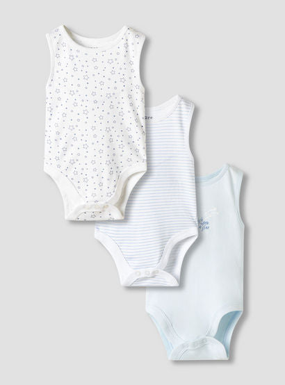 Juniors Printed Sleeveless Bodysuit - Set of 3-baby-boys-clothing-multipacks-image-1