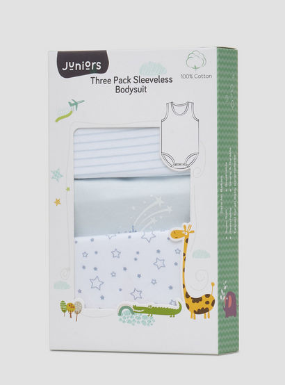 Juniors Printed Sleeveless Bodysuit - Set of 3-baby-boys-clothing-multipacks-image-7