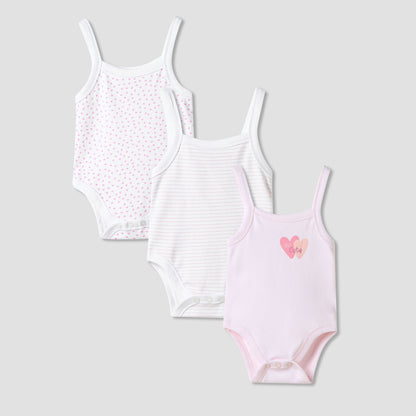 Juniors Printed Strappy Bodysuit - Set of 3 - Multicolour / 12-18 mths