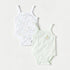 Juniors Floral Print Sleeveless Cotton Bodysuit - Set of 2 - Multicolour / 12-18 mths