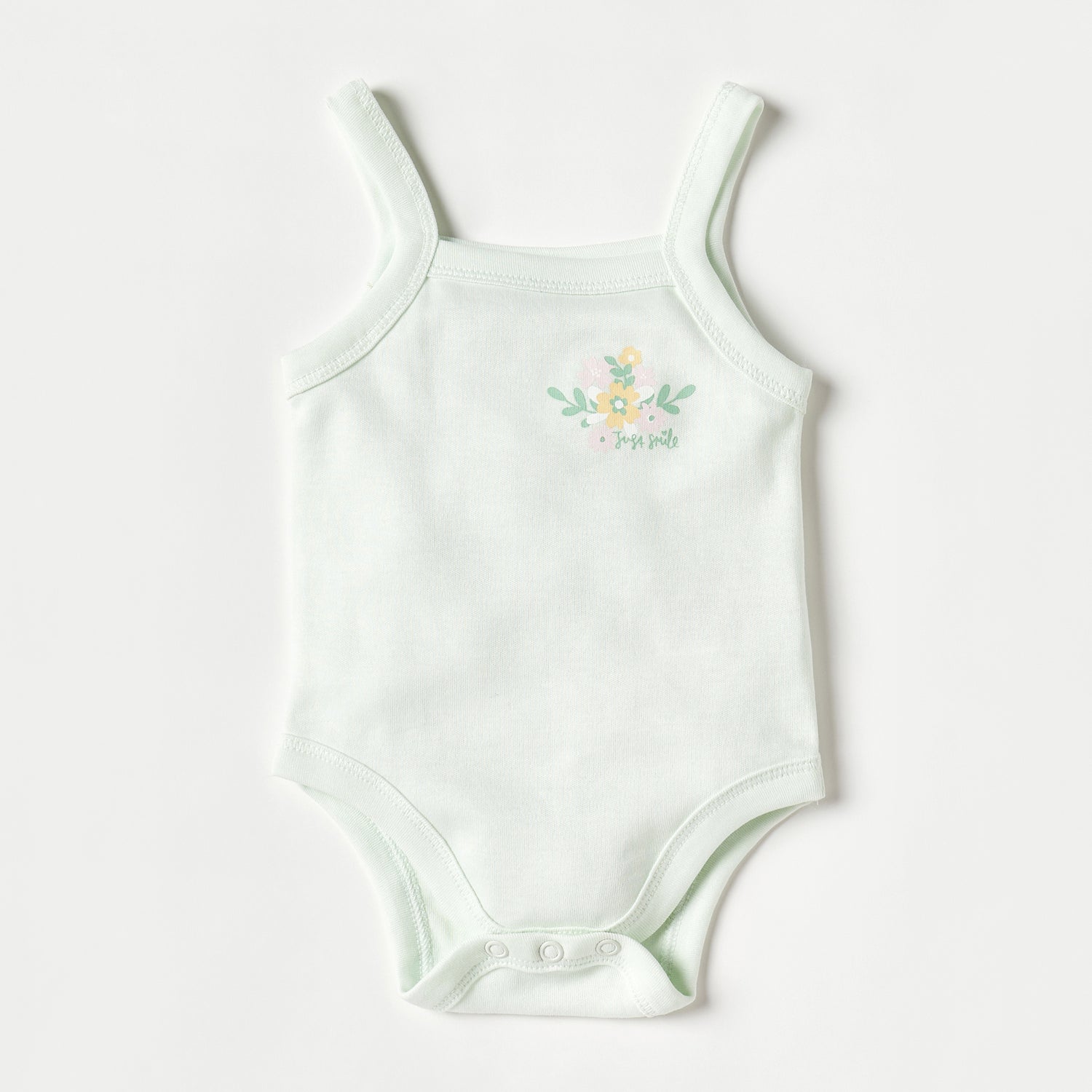 Juniors Floral Print Sleeveless Cotton Bodysuit - Set of 2