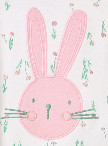 Juniors Cotton Long Sleeves Pyjama Set with Bunny Applique-baby-girls-clothing-nightwear-pyjamasets-image-6