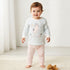 Juniors Cotton Round Neck Long Sleeves Pyjama Set with Cat Applique - Blue / 12-18 mths