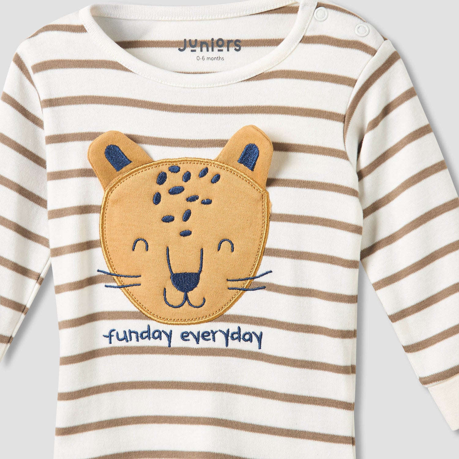 Juniors Cotton Long Sleeves Pyjama Set with Bunny Applique
