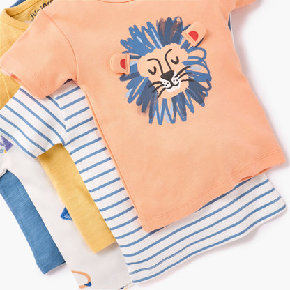 Juniors Assorted Printed T-shirt with Short Sleeves - Set of 5