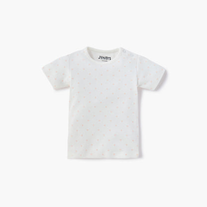 Juniors Printed T-shirt with Short Sleeves and Button Closure - Set of 5