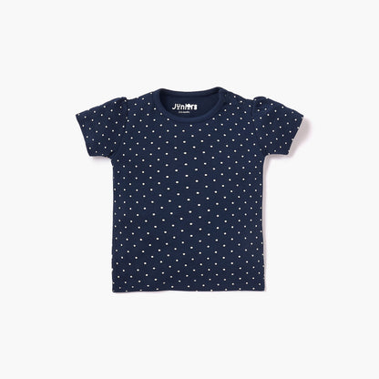 Juniors Assorted Printed Round Neck T-shirt with Short Sleeves - Set of 5
