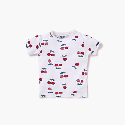 Juniors Assorted Printed Round Neck T-shirt with Short Sleeves - Set of 5