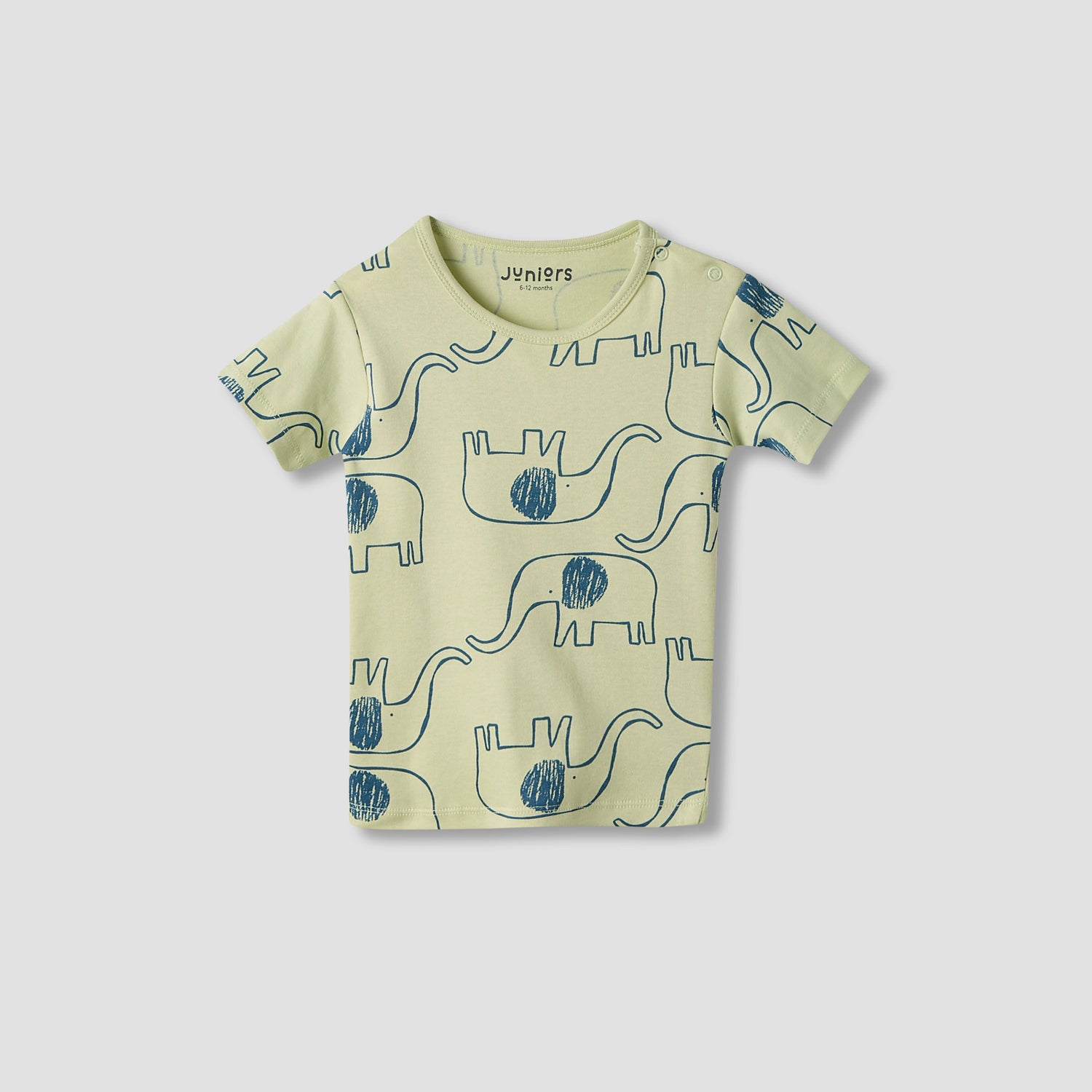 Juniors Girls Crew Neck T-shirt with Dinosaur Print - Cotton - Short Sleeves - Set of 5